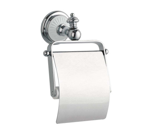 Держатель туалетной бумаги Boheme Vogue с крышкой подвесной хром 10131
