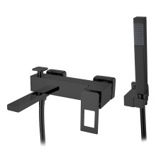 Смеситель для ванны Boheme Q с душевым комплектом черный 143-BB