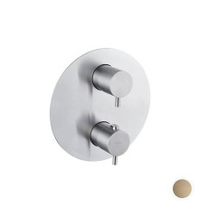 Смеситель для душа встраиваемый термостатический Newform X-STEEL 316 до 5 источников PVD Brushed pale gold 69663EX.59.098