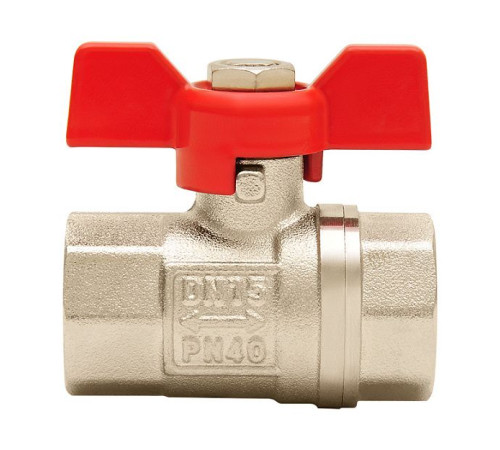 Кран шаровой латунный Smart Install 3/4 ВР/ВР бабочка 57112S