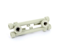 Водорозетка полипропиленовая двойная проходная FV-Plast 20x1/2 221020