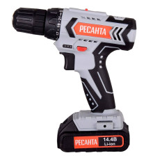 Аккумуляторная дрель-шуруповерт Ресанта ДА-14-2ЛК 14.4 В 2.0 Ач 72/14/24