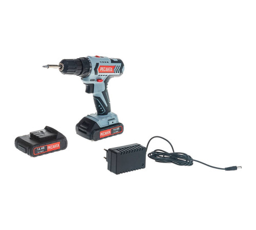 Аккумуляторная дрель-шуруповерт Ресанта ДА-14-2ЛК 14.4 В 2.0 Ач 72/14/24