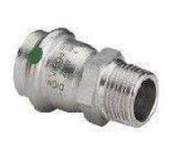 Переход Viega Sanpress Inox 15x3/4 НР нержавеющая сталь SC-Contur 436452