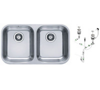 Мойка кухонная Alveus Duo 30 752х440х180 мм под столешницу с сифоном 1036849