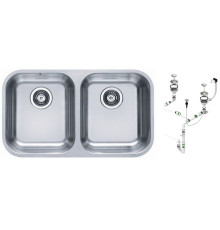 Мойка кухонная Alveus Duo 30 752х440х180 мм под столешницу с сифоном 1036849