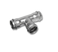 Тройник Sanha NiroPress AISI304L пресс 35x22x35 мм 6911303522353