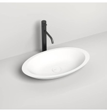 Раковина накладная Salini Callista 57.5х35х8.5 см S-Stone белый матовый 1101202SM