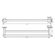 Полотенцедержатель двойной Hansgrohe Logis Universal 600 мм хром 41712000