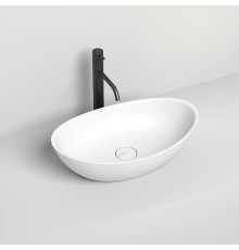 Раковина накладная Salini NOEMI 56х34х15 см S-Stone белый матовый 1101203SM