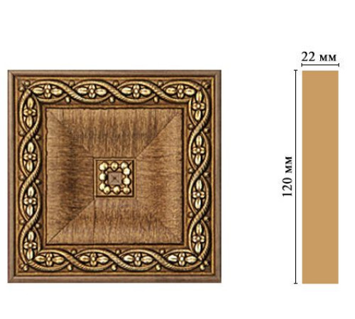 Вставка декоративная Decomaster D208-3 120x120x22 мм D208-3