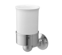 Стакан с настенным держателем Devon&Devon New York подвесной хром/керамика NY103CR