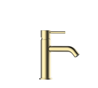 Смеситель для раковины Bossini TEO Z00701.043 высокий с донным клапаном сатинированное золото