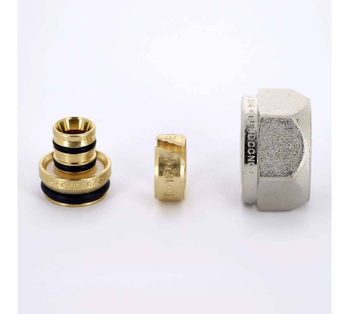 Соединитель обжимной Uni-Fitt 16x2.0 мм - 3/4 EK никелированный 680N1634