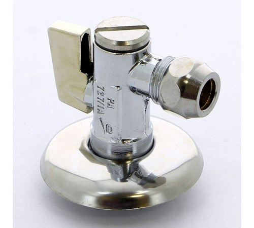Кран шаровой угловой Itap 906 1/2x10 мм с фильтром и розеткой 906 1/2