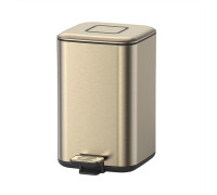 Ведро мусорное напольное Boheme Q квадратное матовое золото 10948-MG