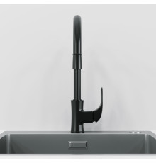 Смеситель для кухни Laparet Lisera с выдвижным изливом черный N2042429LPT