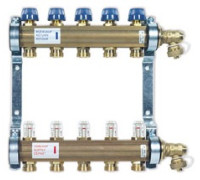 Коллекторная группа Watts HKV/T (TYP 513) латунная с расходомерами 6 контуров 10004200
