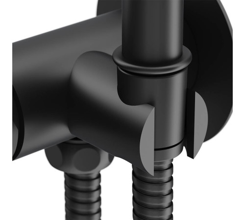 Смеситель с гигиеническим душем Damixa Space настенный черный матовый 217000000