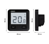 Термостат ENGO Controls E10 комнатный встраиваемый программируемый WiFi черный E10-B