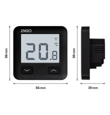 Термостат ENGO Controls E10 комнатный встраиваемый программируемый WiFi черный E10-B