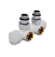 Узел нижнего подключения термостатический SR Rubinetterie угловой правый 1/2 x 3/4 E белый 0684-1500VCEA