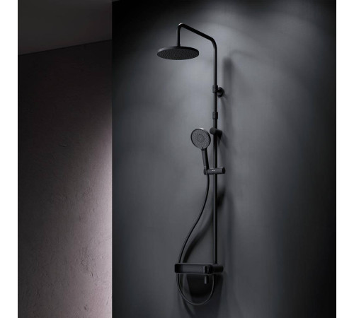 Душевая система AM.PM X-Joy со смесителем-полкой черный матовый F0785A722