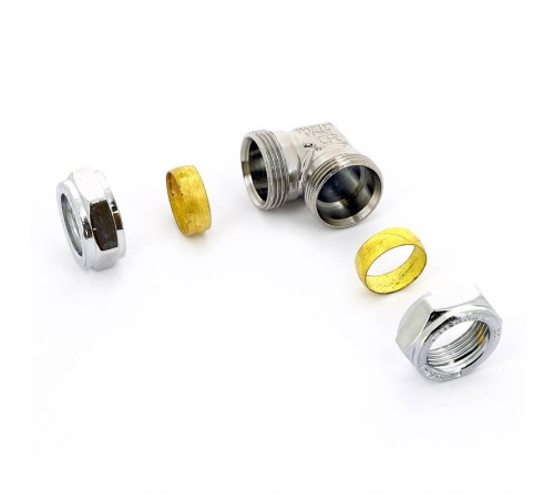 Угол обжимной Tiemme 15 мм хромированный 1130009