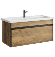 Тумба под умывальник AQUATON Urban 966х460х450 мм подвесная Дуб Балтийский URB0110DB