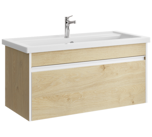 Тумба под умывальник AQUATON Urban 966х460х450 мм подвесная Дуб Давос URB0110DD