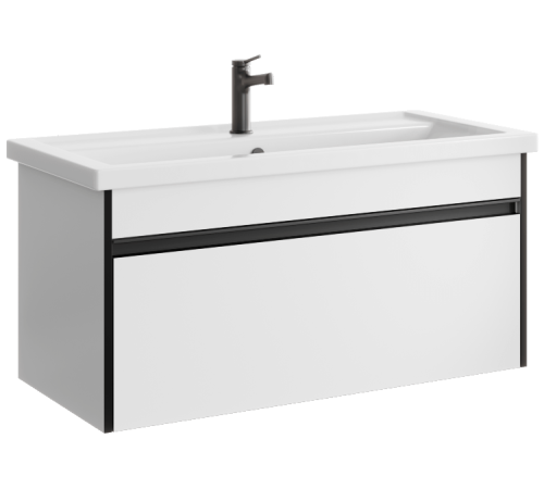 Тумба под умывальник AQUATON Urban 966х460х450 мм подвесная Белый URB0110W