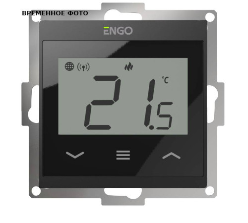 Термостат ENGO Controls E55 комнатный встраиваемый программируемый WiFi черный E55-B