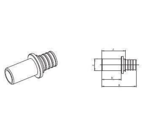 Переход REHAU RAUTHERMEX/RAUPEX 40x3.7 - 42.4x2.6 мм 12672011001
