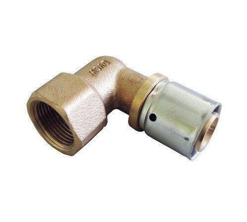 Угольник-переходник прессовый REHAU RAUTITAN RX с внутренней резьбой 16x1/2 бронза 1512443