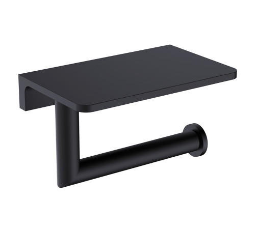 Держатель туалетной бумаги с полкой Trento черный матовый AQM7209MB