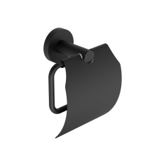 Держатель туалетной бумаги с крышкой Trento черный матовый AQM7210MB