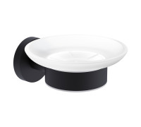 Мыльница Trento латунь и матовое стекло черный матовый AQM7211MB