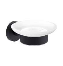 Мыльница Trento латунь и матовое стекло черный матовый AQM7211MB