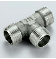 Тройник с наружной резьбой Tiemme 1 никелированный 1500391