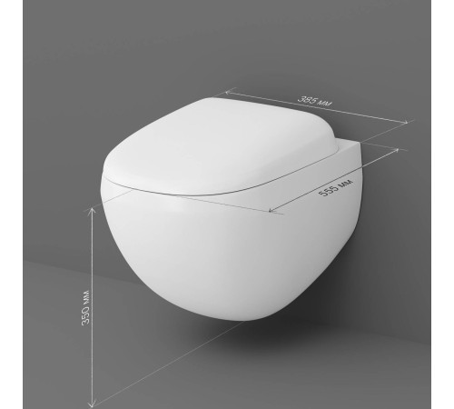Унитаз подвесной AM.PM Inspire V2.0 FlashClean безободковый без сиденья C301700WH