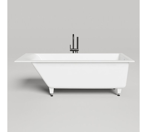 Ванна встраиваемая Salini Cascata 170х75х60 см S-Stone белый матовый с ножками 23101H/104123M