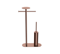 Стойка напольная Boheme Venturo ершик с держателем бумаги и полкой copper brushed 10953-CB