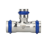 Тройник раструбный переходный Varmega Inox Press 35х22х35 мм VM719352235