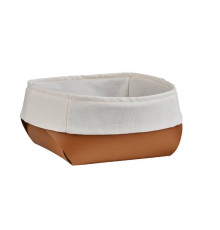 Корзина для хлеба ADJ 20x20xH9 см коньяк/бордо 0037.09/30