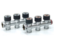 Распределительный коллектор REHAU RAUTITAN G 3/4 на 4 отвода G 3/4 с плавной регулировкой 1316473001