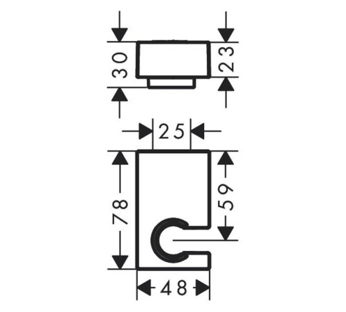 Держатель ручного душа Hansgrohe Porter E настенный хром 28387000