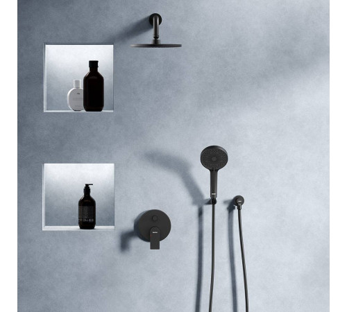 Душевая система встраиваемая AM.PM Apollo со смесителем для душа черный матовый 947520300
