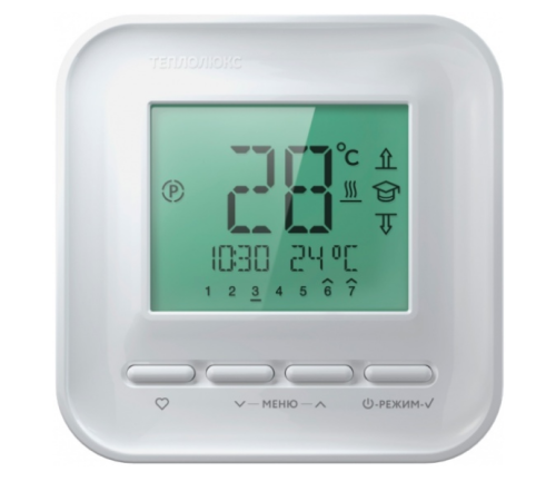 Терморегулятор программируемый Теплолюкс 520 белый 2176932