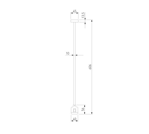 Esthetic Magnetic Декоративная стойка с коннектором 606 мм 85153/00