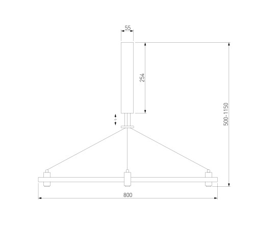 Esthetic Magnetic Шинопровод с тросовыми креплениями Round черный ⌀800 85138/00
